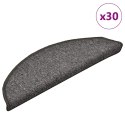 VidaXL Maty na schody 30 szt. 56x17x3 cm Ciemnoszary Półokrągły