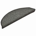 VidaXL Maty na schody 30 szt. 56x17x3 cm Ciemnoszary Półokrągły