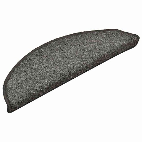 VidaXL Maty na schody 30 szt. 56x17x3 cm Ciemnoszary Półokrągły