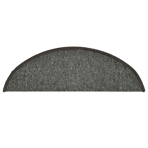 VidaXL Maty na schody 30 szt. 56x17x3 cm Ciemnoszary Półokrągły