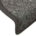 VidaXL Maty na schody 30 szt. 56x17x3 cm Ciemnoszary Półokrągły