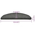 VidaXL Maty na schody 30 szt. 56x17x3 cm Ciemnoszary Półokrągły