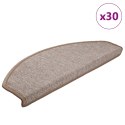 VidaXL Maty na schody 30 szt. 65x24x4 cm Jasnobrązowe, półokrągłe, duże