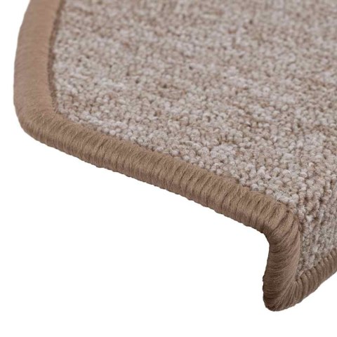 VidaXL Maty na schody 30 szt. 65x24x4 cm Jasnobrązowe, półokrągłe, duże