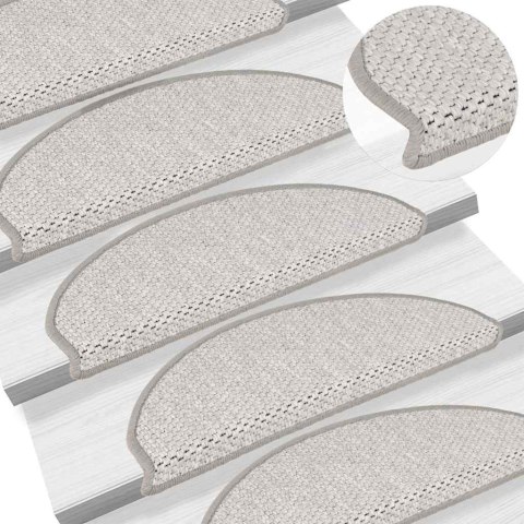 VidaXL Maty na schody samoprzylepne Sisal-Look 30 szt. 65x21x4 cm