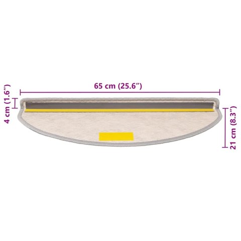 VidaXL Maty na schody samoprzylepne Sisal-Look 30 szt. 65x21x4 cm