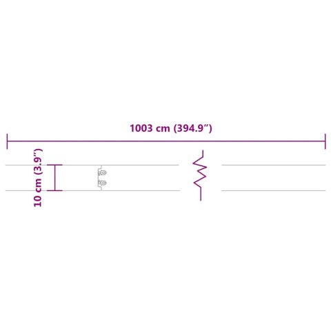 VidaXL Obrzeża trawnikowe 10 szt. 10x103 cm Stal nierdzewna