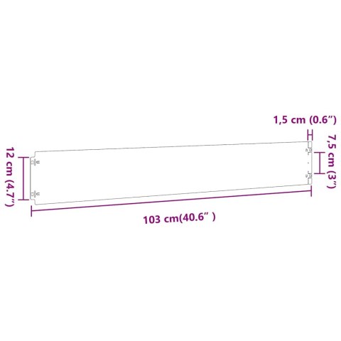 VidaXL Obrzeża trawnikowe 50 szt. 15x103 cm Stal ocynkowana