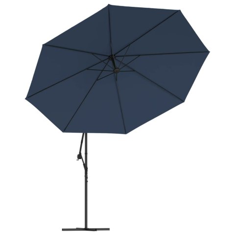 VidaXL Parasol na wysięgniku 3,5 m, niebieski