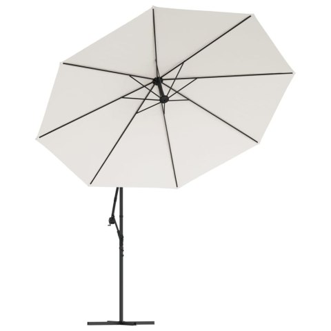 VidaXL Parasol na wysięgniku 3,5 m, piaskowy