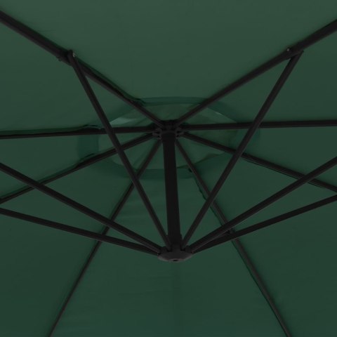 VidaXL Parasol na wysięgniku 3,5 m, zielony