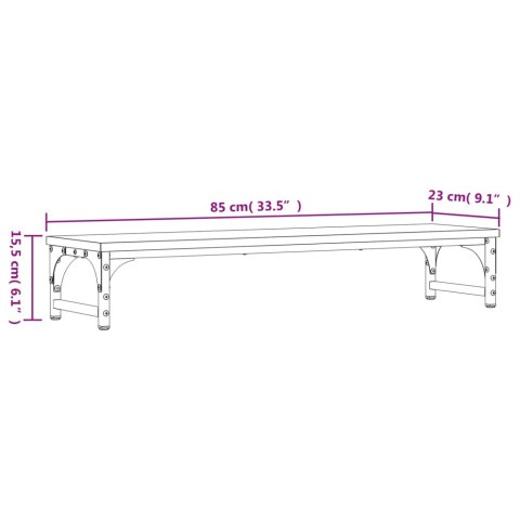 PODSTAWKA POD MONITOR PRZYDYMIONY DĄB 85X23X15,5CM