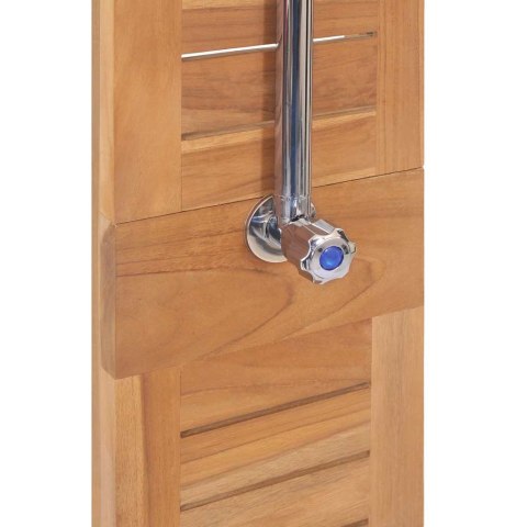 VidaXL Prysznic ogrodowy z litego drewna tekowego, 70 x 75 x 204 cm