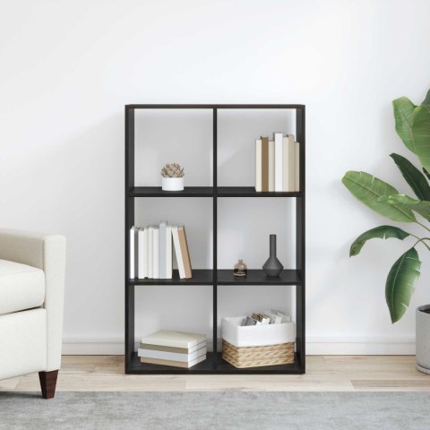VidaXL Szafka na książki Czarny Dąb 69,5 x 29 x 103,5 cm