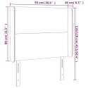 VidaXL Zagłówek do łóżka z LED, różowy, 93x16x118/128 cm, aksamit