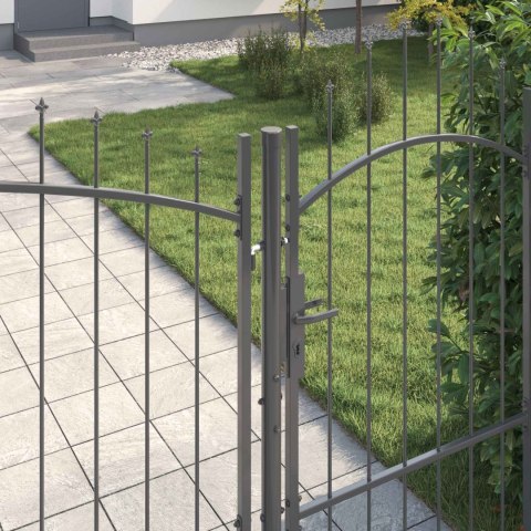 BRAMA OGRODOWA Z BLOKADĄ WOERDEN SZARY 175X500CM STAL