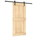 DRZWI PRZESUWNE NATURALNY I CZARNY 95X210CM