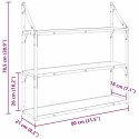 VidaXL Półka ścienna z półką Stare drewno 80 x 21 x 78,5 cm