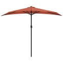PÓŁPARASOL BALKONOWY ALUMINIUM TERAKOTA 270X144X222CM