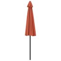 PÓŁPARASOL BALKONOWY ALUMINIUM TERAKOTA 270X144X222CM