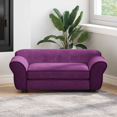 VidaXL Sofa dla psa, burgundowa, 72x45x30 cm, pluszowa