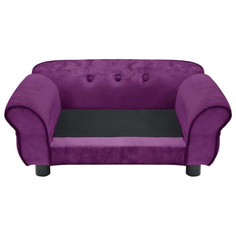 VidaXL Sofa dla psa, burgundowa, 72x45x30 cm, pluszowa