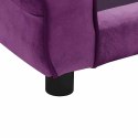 VidaXL Sofa dla psa, burgundowa, 72x45x30 cm, pluszowa
