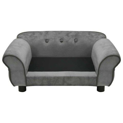 VidaXL Sofa dla psa, ciemnoszara, 72x45x30 cm, pluszowa