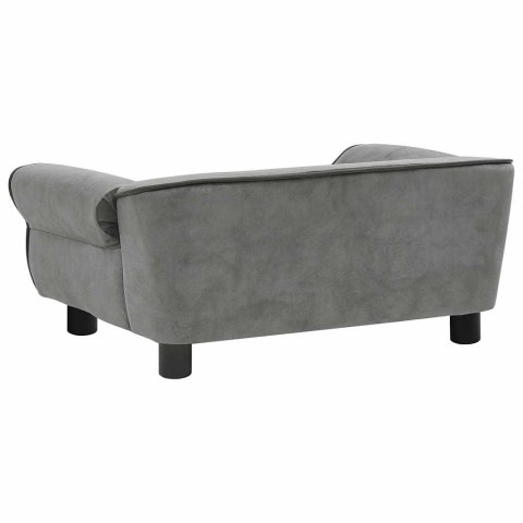 VidaXL Sofa dla psa, ciemnoszara, 72x45x30 cm, pluszowa
