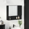 SZAFKA Z LUSTREM CZARNY 59X17X55CM MATERIAŁ DREWNOPOCHODNY