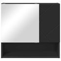 SZAFKA Z LUSTREM CZARNY 59X17X55CM MATERIAŁ DREWNOPOCHODNY