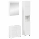 VidaXL Zestaw mebli łazienkowych TULUM 3 pcs Wysoki połysk biały