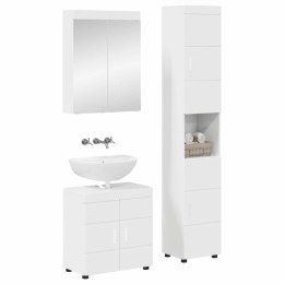 VidaXL Zestaw mebli łazienkowych TULUM 3 pcs Wysoki połysk biały