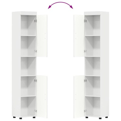 VidaXL Zestaw mebli łazienkowych TULUM 3 pcs Wysoki połysk biały