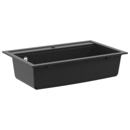 VidaXL Zlew Czarny 795 x 505 mm Granit