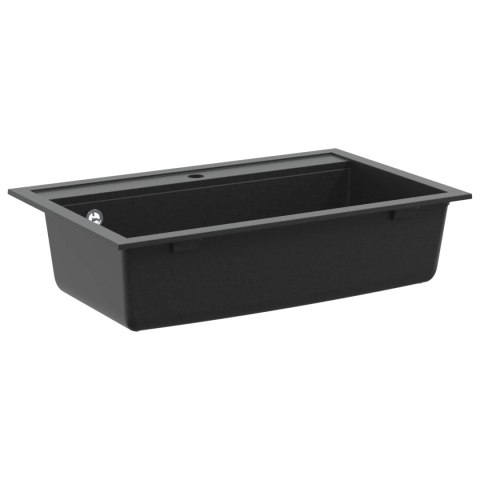 VidaXL Zlew Czarny 795 x 505 mm Granit