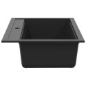 VidaXL Zlew Czarny 795 x 505 mm Granit