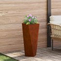 VidaXL Donica 2 pcs Rdzawy 30 x 30 x 75 cm