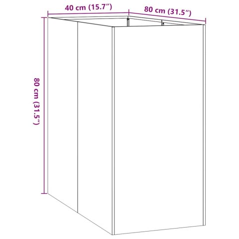 VidaXL Doniczka 40x80x80 cm Stal nierdzewna