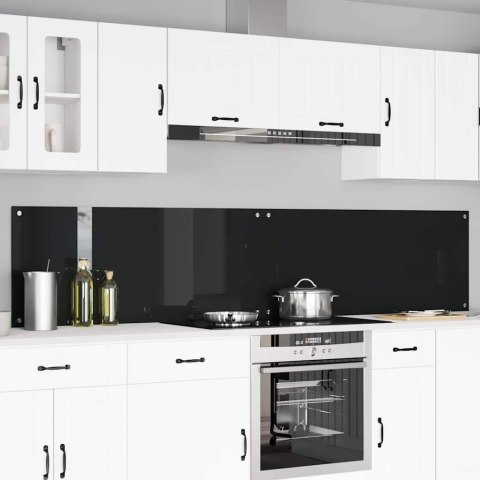 VidaXL Panel kuchenny 2 pcs Czarny 120 x 50 cm szkło hartowane
