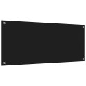 VidaXL Panel kuchenny 2 pcs Czarny 120 x 50 cm szkło hartowane