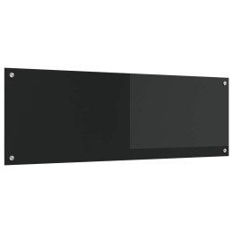 VidaXL Panel kuchenny Czarny 120 x 40 cm szkło hartowane