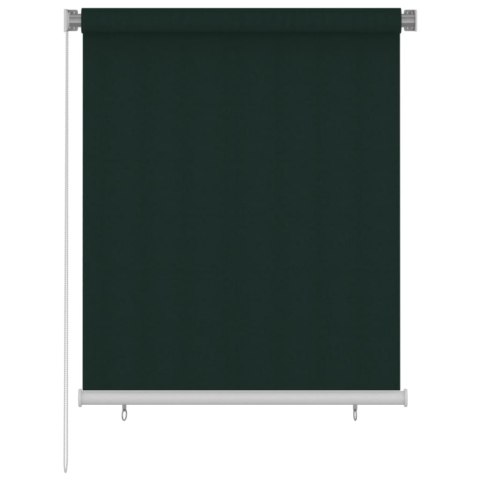 VidaXL Roleta zewnętrzna, 120x140 cm, ciemnozielona, HDPE