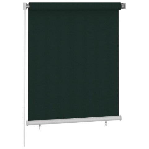 VidaXL Roleta zewnętrzna, 120x140 cm, ciemnozielona, HDPE