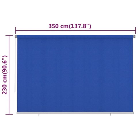 ROLETA ZEWNĘTRZNA 350X230CM NIEBIESKA HDPE