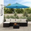 ŚCIENNY PARASOL OGRODOWY NIEBIESKI 290CM