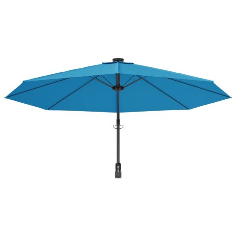 ŚCIENNY PARASOL OGRODOWY NIEBIESKI 290CM