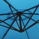 ŚCIENNY PARASOL OGRODOWY NIEBIESKI 290CM