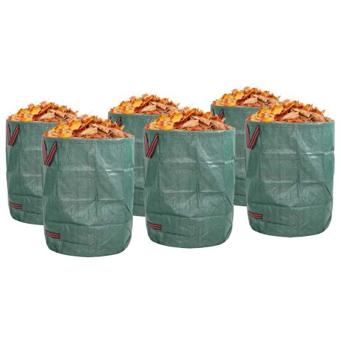 VidaXL Torby na odpady do ogrodu 12 pcs Zielony 66 x 66 x 83,5 cm