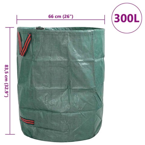 VidaXL Torby na odpady do ogrodu 12 pcs Zielony 66 x 66 x 83,5 cm